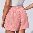 WDIRARA Women's Cheetah Print Shorts High Waisted Straight Leg Summer Leopard Boxer Shorts (L)