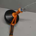 Drain Auger, Clog Remover with Drill Adapter, 25 Feet Flexible Plumbing Snake Use Manually or Powered for Kitchen, Bathroom and Shower Sink, Comes with Gloves (orange)