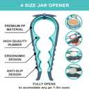 Jar Opener for Weak Hands, Seniors with Arthritis, 5 in 1 Multi Function Bottle Opener Lid Opener For Arthritic Hands with Non Slip Rubber Jar opener Gripper Pad(blue)