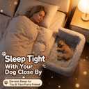 Bedside Dog Bed for Small Dogs Cat, Memory Foam