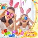 SpringFlower 2.3 Unfilled Easter Eggs, 60 pcs Colorful Egg Plus 1 Golden Egg, Empty Plastic Eggs Fillable with Candy, Treats, Presents for Toy Basket,Easter Decorations, Toy Egg Basket,Boys & Girls