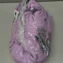 Pink Queen Women's 2 Piece Lounge Outfit Sweater Set Long Sleeve Crop Knit Top and Wide Leg Long Pants Sweatsuit (Purple, XL)