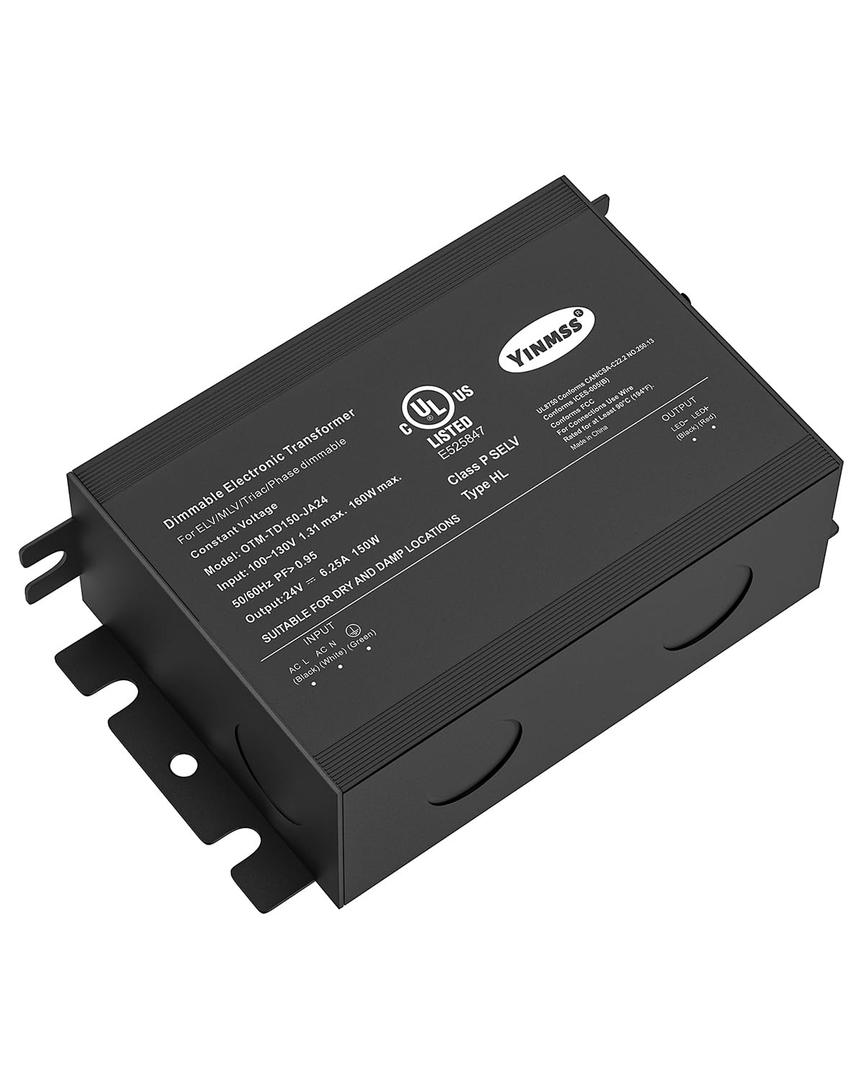 LED Driver 24V 150W DimmableTriac ELV/MLV LED Transformer Compatible with Lutron&Leviton Switches,for LED Strip Lights,Kitchen, Cabinet,UL&FCC-Listed