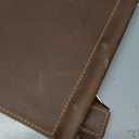 Handmade Leather Sheet Music Folder, 3-Ring Choir Binder with Clear Sheet Protectors, Premium Leather Portfolio for Music Organizer & Office Use - Brown