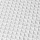 Waffle Fabric White Shower Curtain with Liner Set - Includes Free Clear Liner, Decorative Shower Curtain for Bathroom Set - Rustproof Metal Grommets Waterproof Hotel Quality 72" x 72" Heavy 290 GSM