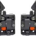 Pair of DTC Undermount Drawer Slide Plastic Front Locking Device, Grey with Screws Included (Left & Right Locking Device Set)