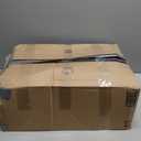 Rustic 3-Tier Console Table with Open Shelves Narrow Entryway Table with Curved Metal Frame Slim Sofa Table for Hallway Living Room or Foyer (Rustic Brown)