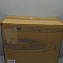 Orison Smart Bladeless Low Profile Ceiling Fan with LED-RGB Ambient Lighting Compatible with Alexa/Google Assistant/App Control, 6-Speed Color Change, Quiet Operation with Remote &App,19.7" (White)