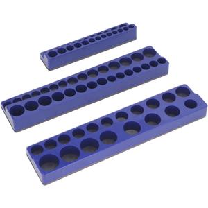 Magnetic Socket Organizer Socket Holder Set Holds 75 Sockets 1/4in 3/8in 1/2in Drive ABS Plastic Material Compatible with Various Sockets