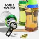 4-Pack Portable Metal Bottle Openers with Lanyard for Outdoor Enthusiasts,Bartender,Kitchen,Home, Restaurant, Graduations, Anniversaries Bar & Parties (Black)