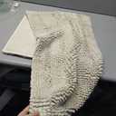 Turquoize Chenille Bath Rugs Shaggy Bathroom Rugs Non Slip Bath Mat for Bathroom 24 x 36 Cream Bath Rug for Bath Room Extra Soft and Absorbent Area Rug, 24"x 36", Cream