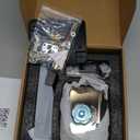 Smart Gate Lock, Electronic Gate Locks for Outdoor Fence, Keyless Smart Rim Lock, Electric Sided Keypad Locks with App Control, IC Card, Keys Touchscreen Perfect for Fence and Outdoor (Black)