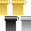 16GB Thumbdrives Super Mini Small Size Ultra USB2.0 Flash Drives Silver Gold Grey Metal Thumb Drives Memory Stick USB pendrive (Multicoloured, Pack of 4, 16GB)