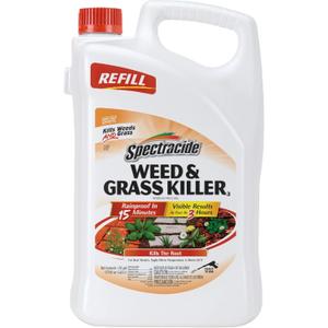 Spectracide Weed & Grass Killer (Refill), Use On Driveways, Walkways and Around Trees and Flower Beds, 1.3 Gallon