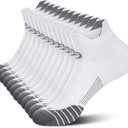 PAPLUS Ankle Compression Sock for Men and Women 2/4/6 Pairs, Low Cut Compression Running Sock with Ankle Support (Large-X-Large)