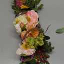 Nearly Natural 4665 Mixed Mini Peony Centerpiece Silk Flower Arrangement, 10"D x 34"W x 6.5"H
