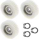 3PCS 36 Teeth E-Bike Wheel Hub Motor Planetary Gears with Bearing Compatible with Bafang Motor 38mm Diameter Nylon Motor Gear, White