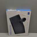 Wireless Keyboard and Mouse Combo, Ergonomic Keyboard with Wrist Rest, Phone Holder, Sleep Mode, 2.4G Lag-Free Rechargeable Silent Cordless Keyboard Mouse Set for Windows, Mac, Laptop, PC (Black)