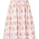 GRACE KARIN Womens 2025 Summer Maxi Dress Sleeveless Floral Spaghetti Strap Smocked Boho Beach Long Dress with Pockets (XX-Large)