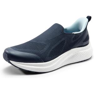Men's Hands-Free Slip On Walking Shoes Laceless Comfortable Tennis Sneakers, Size: 10.5, Navy