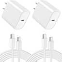 iPhone 17 16 15 Charger Fast Charging, 2-Pack 25W USB C Wall Charger Block with 60W 6FT USBC to USB C Cable for iPhone 17 16 15 Pro Max Plus, iPad Pro, Samsung, Type C Chagrer Fast Charging Plug