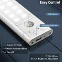 10inch Under Cabinet Lights, Motion Sensor Light Indoor, Wireless Closet Lights, 1800mAh Rechargeable Battery, Magnetic, 5 Levels Dimmable, Under Counter Lights for Kitchen, Bathroom (2 Pack)