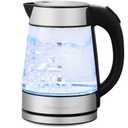 Elite Gourmet Electric Glass Kettle with Stylish Blue LED