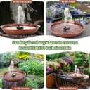 Bird Bath Fountain for Outside, 13.5" Garden Metal Bird Bath Bowl with 8W Water Pump, 2 Nozzles Adjustable Water Fountain for Backyard Patio Garden and Outdoor Water Features