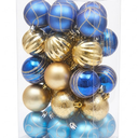 SHareconn 30ct 2.36 Inch Christmas Tree Balls Ornaments, Colored Shatterproof Plastic Decorative Baubles Decorations for Xmas Tree Decor Holiday Party Wedding Decoration (Red & Green Gold, 60mm)