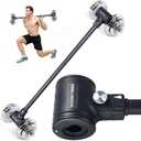 Dumbbell to Barbell Converter Bar, EZ Curl Barbell Adapter | with 200LB Capacity Adjustable Weight Bar for Home Gym, Fits Standard 1–1.5In Dumbbell Handles for Bicep & Tricep Workout