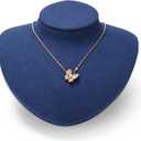 Microfiber Jewelry Bust Display Necklace Pendant Small Jewelry Necklace Display Stand for Showcase(Blue)