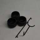 ORIENTAL CHERRY Halloween Decor - Halloween Party Decorations - Set of 3 Witches Cauldron Serving Bowls on Rack - Black Plastic Cauldron for Indoor Outdoor Home Kitchen Decoration