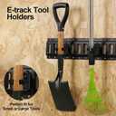 6 Pack E-Track Tool Holders |E Track Accessories for Enclosed Trailer to Keep Rakes,Shovels, Broom|e Track Tool Holder Hanger for Trailer Accessories| Tool Stabilizer for Etrack Accessories