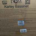 Dream On Me Karley Bassinet, Award Winner Lightweight Travel Baby Bassinet, Foldable Bedside Sleeper, Adjustable Double Canopy, Spacious Design, Soft Fabric, Storage Basket – Cool Gray