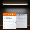 GARTO Motion Sensor Lights Indoor, 3 Color Temps Under Cabinet Lights, Closet Light Dimmable, 168 LED Rechargeable Battery Operated Lights for Kitchen, Counter, Stairs (2 Pack, 15.7in)