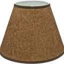 Aspen Creative 32622 Transitional Empire Shape Spider Construction Lamp Shade in Cider Brown, 6" Top x 12" Bottom x 9" Slant Height