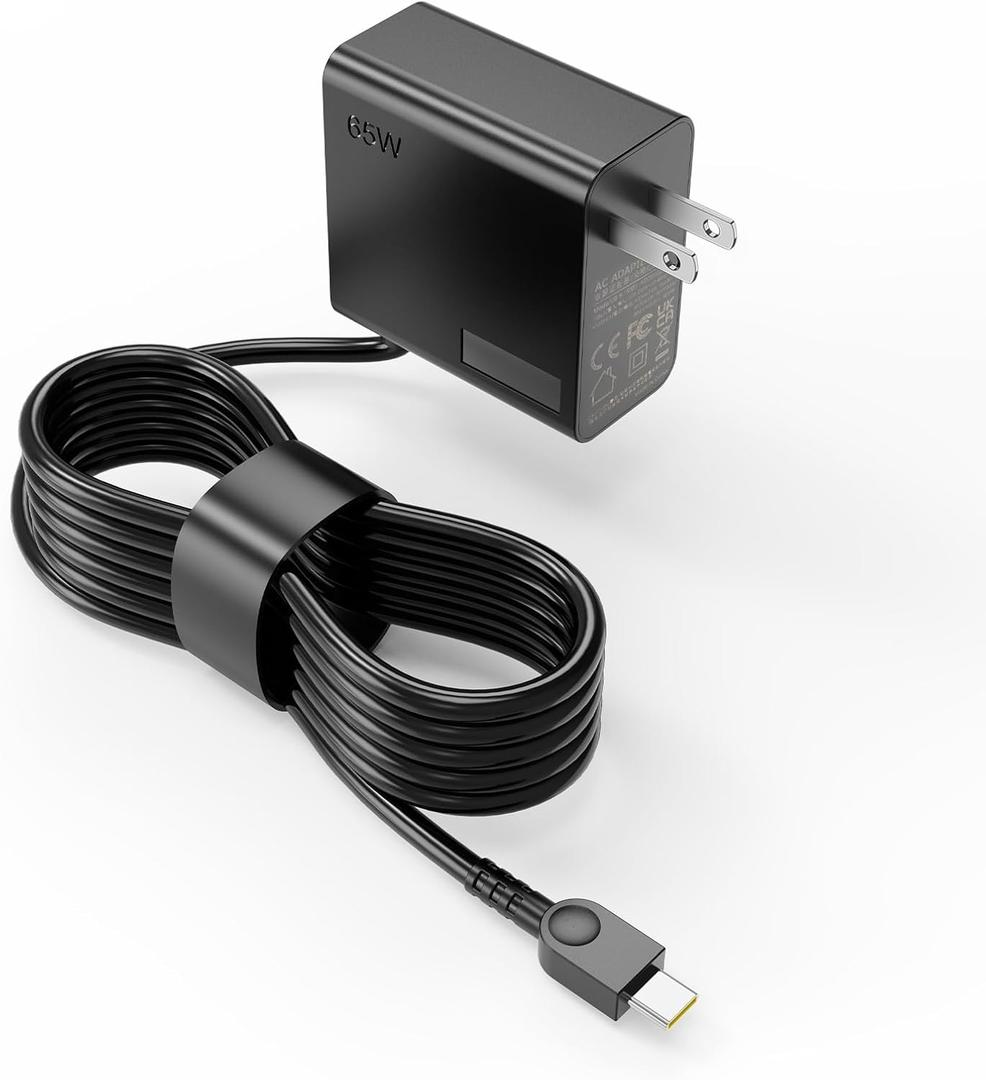 New Slim 65W USB Type C AC Charger for Lenovo Thinkpad Yoga Chromebook IdeaPad Laptop Power Supply Adapter Cord