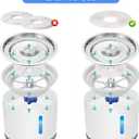 11 Pcs Cat Fountain Filter Replacement - Compatible with 2.5L Automatic Pet Water Fountain, 4-Layer Filtration System, Includes 8 Carbon Filters, 2 Sponges, and 1 Cleaning Brush