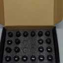 ZOFFI 20pcs M14x1.5 One-Piece Black OEM Factory Style Large Acorn Seat Lug Nuts Replacement for 2015-2020 Ford F150 Expedition Lincoln Navigator Factory Wheels