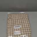 KKJIAF 2 Pcs Plaid Ruffle Pillow Case Queen Size, Cotton Gingham Ruffled Euro Sham Pillow Covers 20x30 Inch, Linen Feel Bed Pillow Shams with Envelope Closure for Sofa Bed (Taupe Plaid)