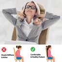 HOMBYS Sherpa Fleece Lumbar Support Pillow with Headrest for Recliner,Memory Foam Recliner Chair Cushion for Back Pain,Big High Back Support for Recliner with Chair Headrest for Elderly (Khaki)
