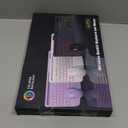 Wireless Keyboard and Mouse Combo - Dual System RGB Backlit Mouse and Keyboard,2.4G Rechargeable,Full-Sized Ergonomic Silent Design with Phone Holder for Windows Mac PC Laptop (Black-V1)