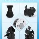 PINBALL PETG 3D Printer Filament 1.75mm High Precision Durable Moisture-Proof Strong Filament Mith Better Flow Dimensional Accuracy +/- 0.02mm Suitable for Most FDM 3D Printers 1 Kilogram Black