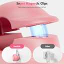 2 x 6 Pack Cord Holder Organizer, [1-Handed-Operation] Magnetic Cable Clips, Phone Cord Clips Holder with 2 Extra Reusable Strong Adhesive for Nightstand Desk Car Workspace Office Accessories, Colored