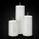 Shihanee 120 Pcs Pillar Candles and Glass Cylinder Vases Clear Cylinder Holders for Slim Pillar Candles Table Decoration (White)