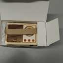 Retro Bluetooth Speaker, Wireless Mini Portable Speakers Support USB/TF Card/AUX, Vintage Decor, Retro Radio Bluetooth Speaker for Kitchen Desk Bedroom Office Outdoor, Gifts for Teens, Cream