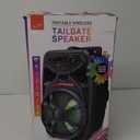 iLive Electronics Wireless Tailgate Party Speaker, LED Light Effects, Built-in Rechargeable Battery, Black (ISB380B)