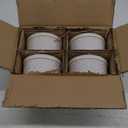 LE TAUCI Ramekins 12 oz, Ramiken for Creme Brulee, Souffle, Dipping Sauce, Ceramic Embossment Housewaming Present -4.8 inch, Set of 4, Arctic White