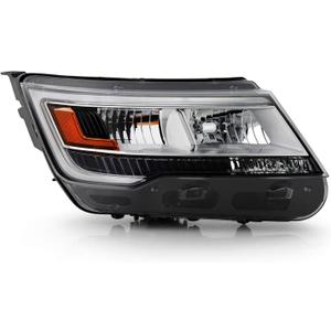 AKKON - For 2016-2019 Ford Explorer Limited | Platinum | XLT Light Tube LED DRL OE Headlights Right Side Replacement (Passenger Side)