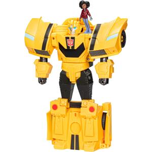 Transformers Toys EarthSpark Spin Changer Bumblebee 8-Inch Action Figure with Mo Malto 2-Inch Figure, Robot Toys for Ages 6 and Up